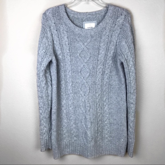 aerie Sweaters - Aerie | Gray cable knit chunky sweater | Large